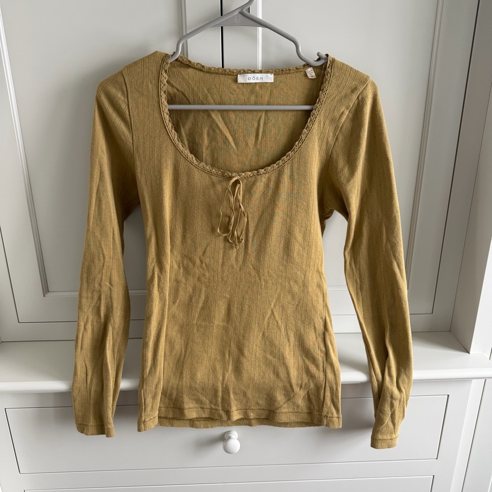 Doen Long Sleeve Pointelle Shirt